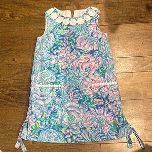 Colorful Kids Dress with Lace Detail
